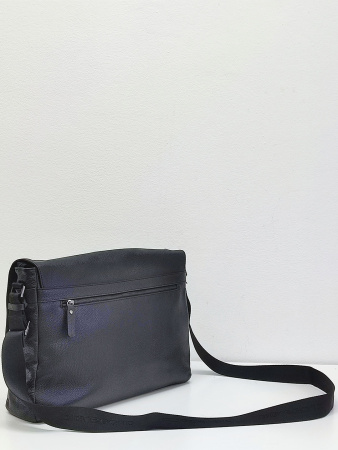 Деловая сумка Di Gregorio gr160 vitello nero argento scuro