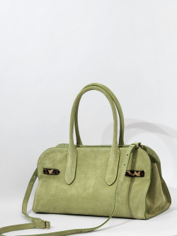 Сумка-тоут Claudia Firenze cl11371 camoscio/leo verde
