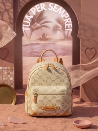 Рюкзак Braccialini Monogram B19054-PP 305 pelle beige