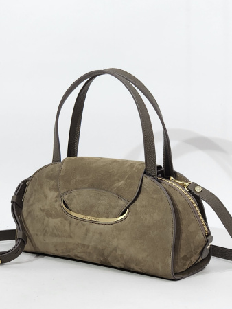 Сумка-боулер Gironacci gir3270 nabuk/vitello/calf fossil/fossil