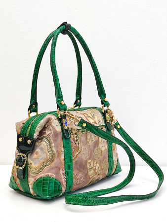 Саквояж-боулер Marino Orlandi mo4335V poni beige/verde