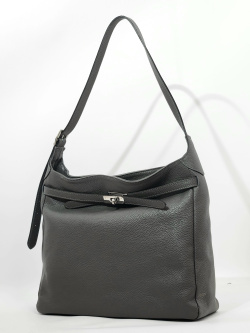 Сумка-хобо Steffalini st1394 vitello grigio