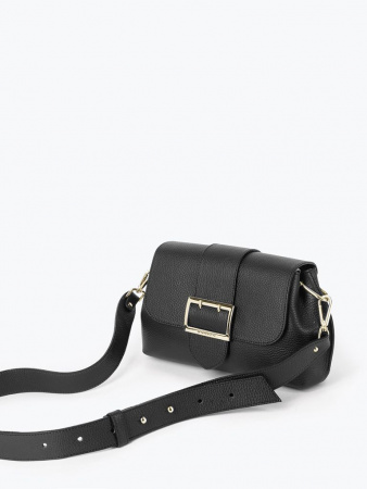 Сумка-багет Di Gregorio gr8745 vitello nero oro