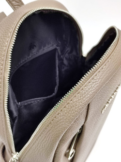 Рюкзак Di Gregorio gr8858 vitello taupe argento