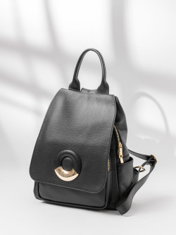 Рюкзак Di Gregorio gr818 vitello nero oro