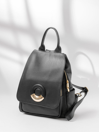 Рюкзак Di Gregorio gr818 vitello nero oro