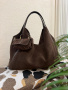 Сумка-хобо Loristella ls2787CA camoscio cioccolato/cacao
