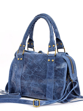 Сумка-боулер Steffalini st2331 vitello/laminato blue jeans