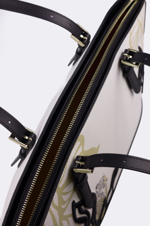 Сумка-тоут Cromia Metro Leaf cr1406260 bianco/nero