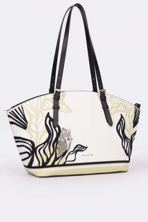 Сумка-тоут Cromia Metro Leaf cr1406260 bianco/nero