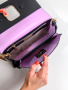 Сумка-багет Gironacci gir2290 vitello/calf nero/lilla