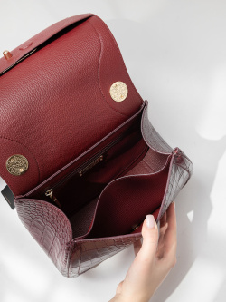 Сэтчел Gironacci gir3141 krokis/vitello bordo/vino