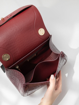 Сэтчел Gironacci gir3141 krokis/vitello bordo/vino