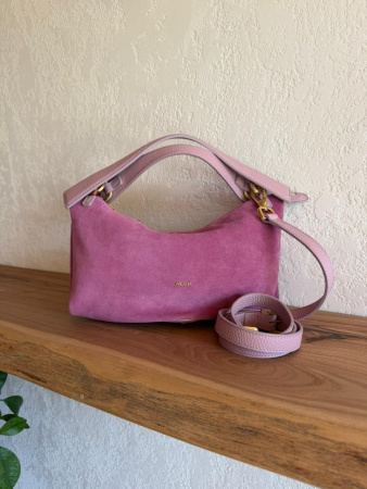 Сумка-хобо Arcadia Roxanne ar5613 camoscio/dollaro mauve