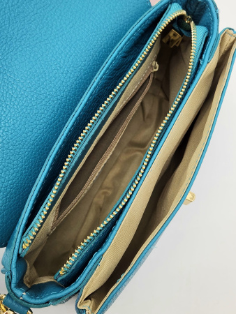 Мини-сумка Steffalini st0612 vitello turchese