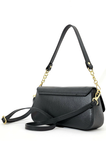 Сумка-багет Di Gregorio gr8836N vitello nero oro