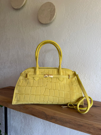 Сумка-тоут Claudia Firenze cl11453 camoscio cocco giallo