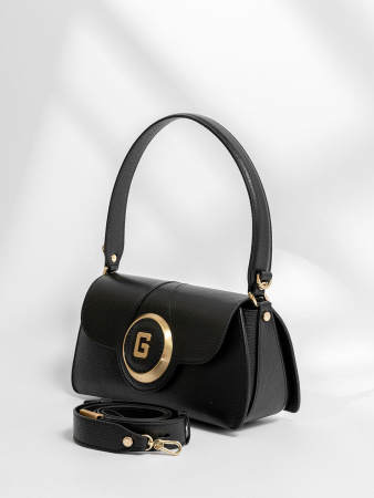 Сумка-багет Gironacci gir3222 vitello/calf nero/pistacchio