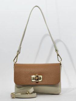 Клатч Steffalini st2052 vitello beige/caramello