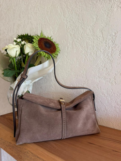 Сумка-хобо Loristella ls3213CA camoscio taupe/taupe