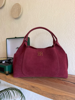 Сумка-тоут Ermanno Scervino Candy Suede sce12402305 burgundy