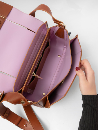 Сумка-багет Gironacci gir3321 charme/calf cognac/lilla