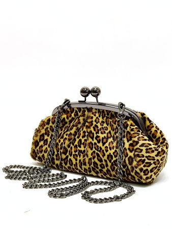 Сумка-боулер Steffalini st0127 cavallino leopardo beige