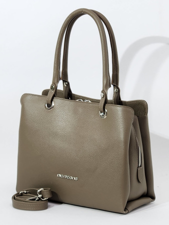 Сумка-тоут Di Gregorio gr2987 vitello taupe argento