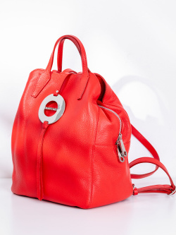 Рюкзак Di Gregorio gr1181 vitello rosso argento