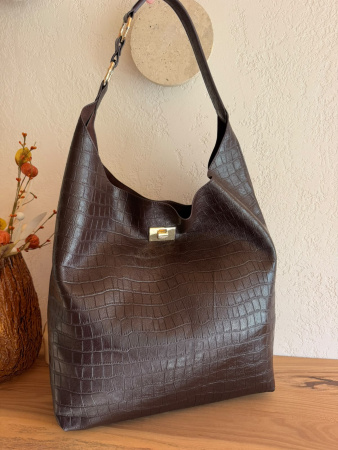 Сумка-хобо Ermanno Scervino Benjamin Cocco sce12402268 dark brown