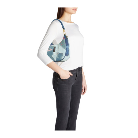 Сумка-хобо Braccialini Amy Jeans B18823-TY 200 tessuto/polisynt blu