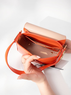 Мини-сэтчел Gironacci gir3130 naplak/calf arancio/phard