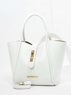 Шоппер Di Gregorio gr8987 vitello bianco oro