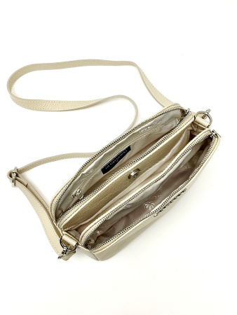Сумка-багет Di Gregorio gr8798 vitello beige argento