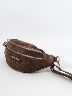 Поясная сумка Di Gregorio gr9205 vitello/camoscio moka argento