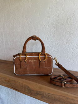 Сумка-боулер Claudia Firenze cl11454 camoscio cocco cuoio