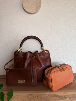 Сумка-тоут Gironacci gir3462 vitello soft/venere brandy