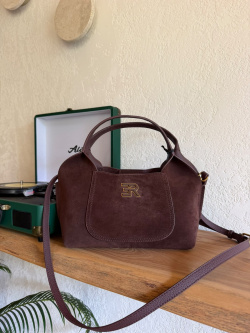 Сумка-тоут Ermanno Scervino Candy Suede sce12402306 dark brown