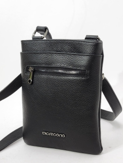 Вертикальная сумка Di Gregorio gr9209 vitello nero argento scuro