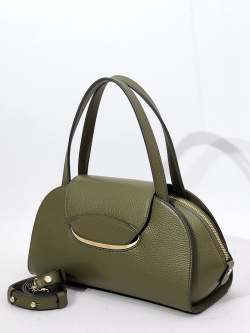 Сумка-боулер Gironacci gir3270 vitello/calf oliva/cuoio