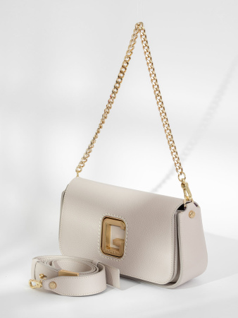 Сумка-багет Gironacci gir2290 vitello/calf avorio/lilla