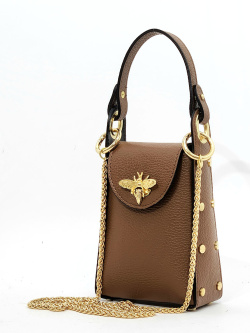 Мини-сэтчел Steffalini st1501 vitello cuoio scuro