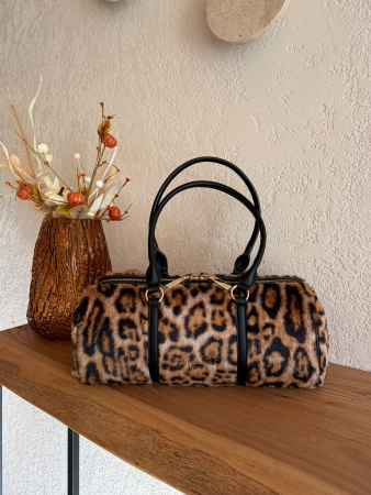 Сумка-боулер Ermanno Scervino Brianna Leopard Fur sce12402211 leopard