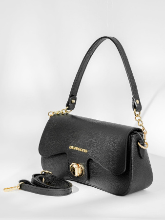 Сумка-багет Di Gregorio gr8836N vitello nero oro