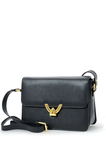 Мини-сэтчел Di Gregorio gr1840 vitello nero oro