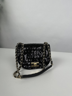 Мини-сэтчел Ermanno Scervino Rachele Sequin sce12401971 black