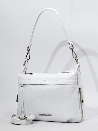 Сумка-хобо Di Gregorio gr9141 vitello bianco argento