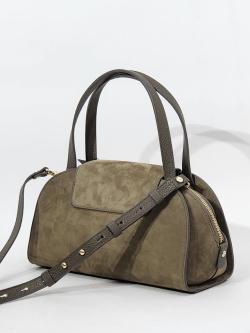 Сумка-боулер Gironacci gir3270 nabuk/vitello/calf fossil/fossil