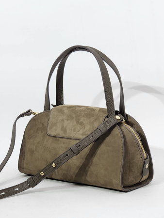 Сумка-боулер Gironacci gir3270 nabuk/vitello/calf fossil/fossil