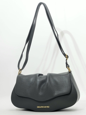 Сумка-седло Di Gregorio gr9013 vitello cenere oro